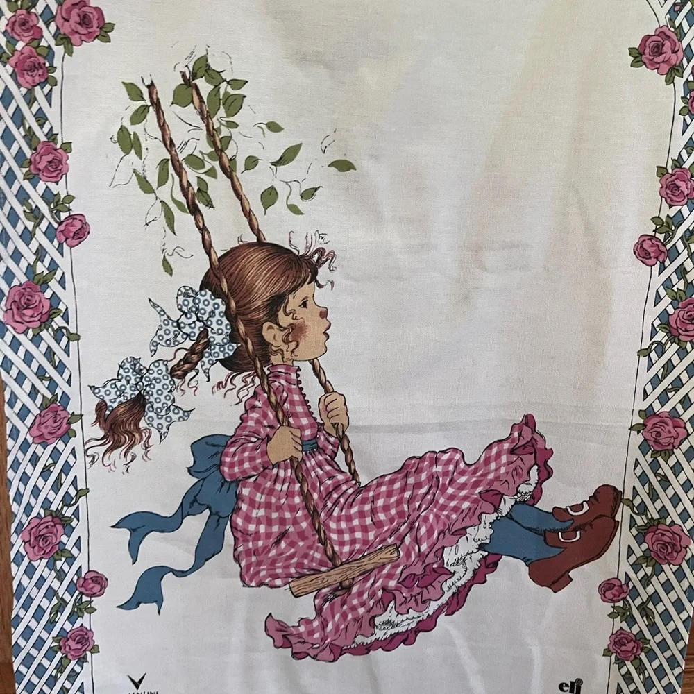 Sarah Kay vintage linen tea towel